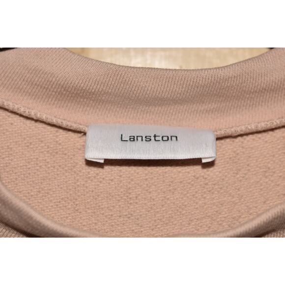 LANSTON $110 Relaxed Fit Drop Shoulder Short Sleeve Top in Oat XS - Picture 3 of 4